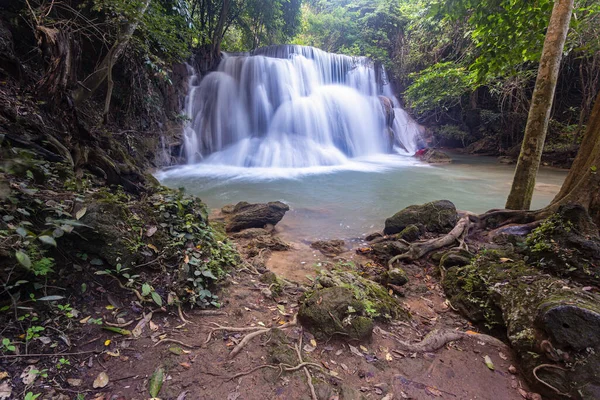 Huai Mae Khamin Waterfall Kanchanaburi Thailand — Stock Photo, Image