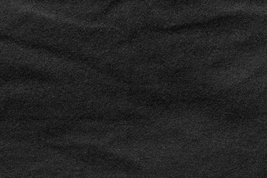 Siyah renkli kumaş kumaş kumaş polyester doku ve tekstil arkaplan.