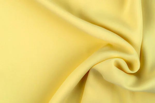 Yellow Color Fabric Cloth Polyester Texture Textile Background — Stock Photo, Image