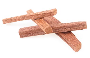 Sandalwood sticks isolated on a white background. Chandan.