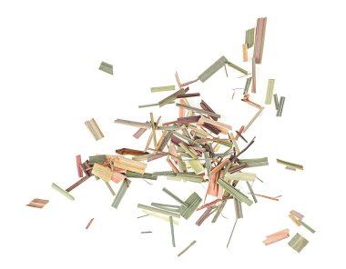 Beyaz arka planda izole edilmiş doğal limon otları..