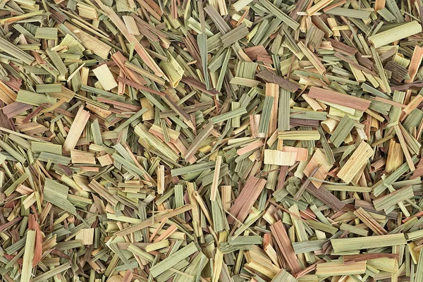 Aromatic Dried Lemongrass Background Top View — Stockfoto