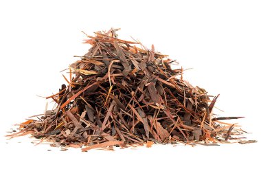 Heap of Lapacho tea isolated on a white background. Herbal tea. clipart