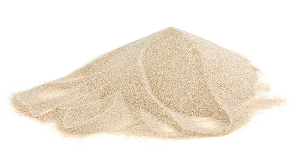 Mucchio Sabbia Desertica Isolato Fondo Bianco Dune Sabbia — Foto Stock