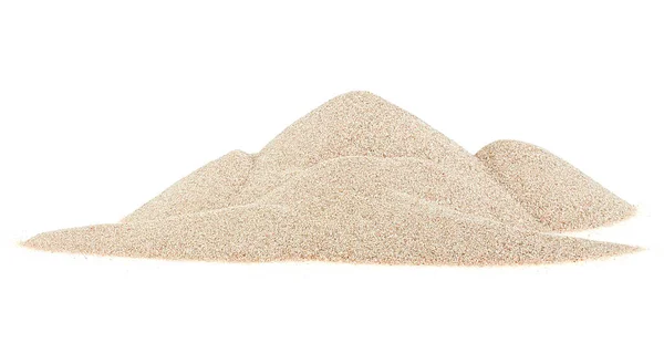 Песок Кучу Изолированы Белом Фоне Пустынный Песок Пляж — стоковое фото