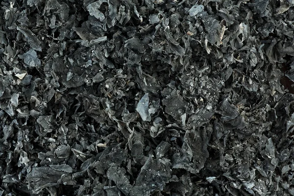烧纸的灰烬作为背景 顶视图 煤渣的结构 — 图库照片