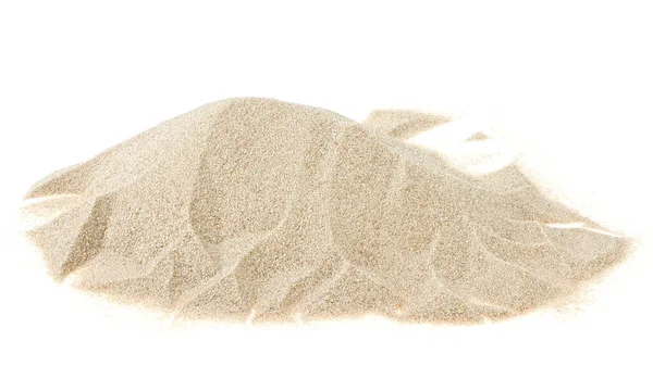 Mucchio Sabbia Desertica Isolato Uno Sfondo Bianco — Foto Stock