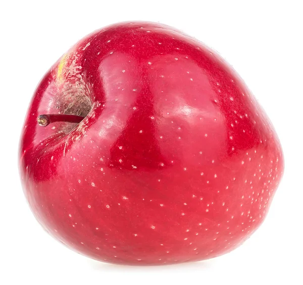 Pomme Rouge Isolée Sur Fond Blanc Fruits Biologiques Crus Frais — Photo