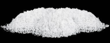 Siyah arka planda beyaz kar tepeleri. Kar yığınları.