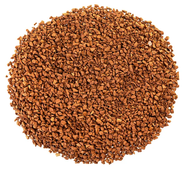 Beyaz arka planda izole edilmiş bir yığın aromatik hazır kahve. Süblimleşmiş kahve..