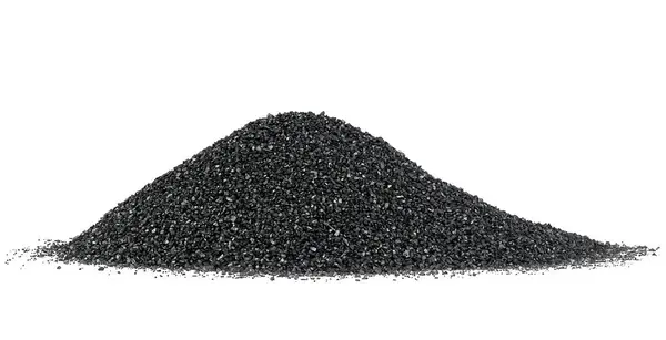 Куча Черного Песка Изолирована Белом Фоне Чёрная Песчаная Дюна Лицензионные Стоковые Фото