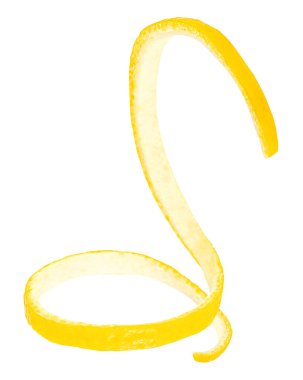 Beyaz arka planda izole edilmiş limon kabuğu. Olgun limon derisi.