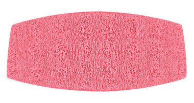 Beyaz bir arka planda tek kişilik saç bandı. Geniş spor saç bandı. Zindelik için saç aksesuarları.