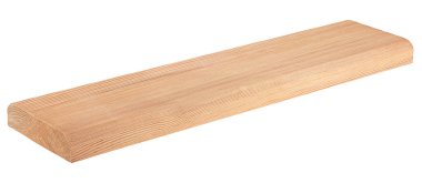 Beyaz arka planda izole edilmiş çam ağacından bir bar. Paketleme tasarımı elementi.