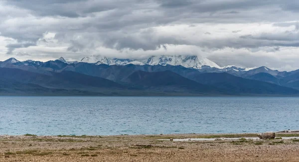 Pasmo Górskie Pobliżu Jeziora Nam Tso Hrabstwo Damxung Lhasa Tybet — Zdjęcie stockowe
