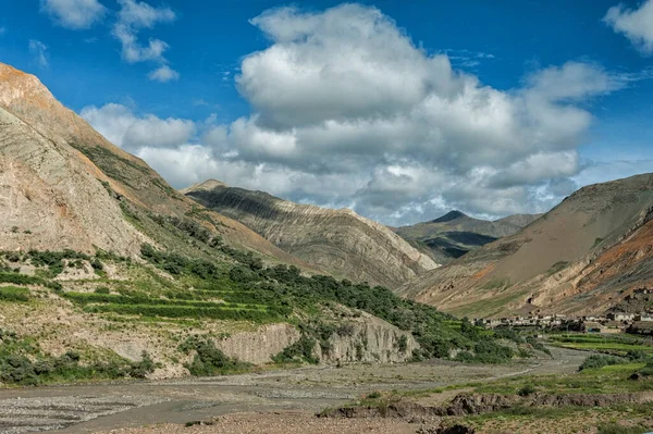 Krajobraz Drodze Między Karo Pass Simu Pass Tybet — Zdjęcie stockowe