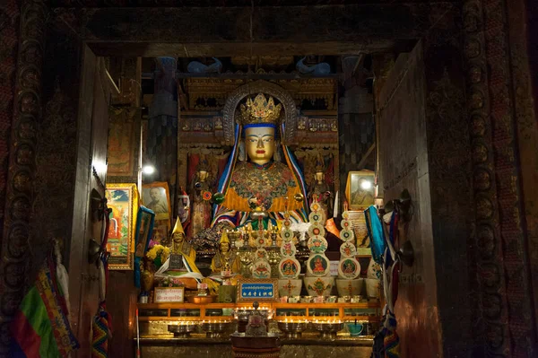 Big Buddha Statue Pelkor Chode Monastery Gyantse Gyantse Country Shigatse — Stock Photo, Image