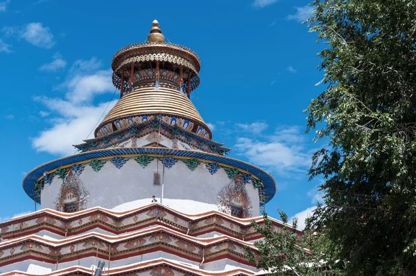 stock image The Buddhist Kumbum chorten in Gyantse in the Pelkor Chode Monastery - Tibet Autonomous Region of China