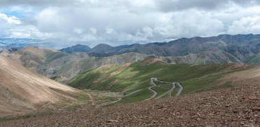 Kya Wu Lha Pass, one of the best viewing platforms to see the Himalayas in Tibet. clipart