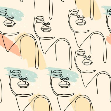 Soyut kadınlar tek bir çizgide kusursuz şekillere bürünürler. Moda eğilimi minimalist stil