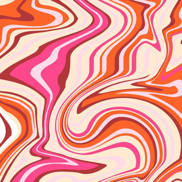 抽象的なレトロ 70年代の虹の背景 ベクトルイラスト — ストックベクタ