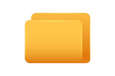 Beyaz arkaplandaki 3d dizin ikonu vektörü çizimleri. Yönetim dosyası için 3d dizin, proje planı kavramı için belge verimliliği. 3d vektör illüstrasyonu.