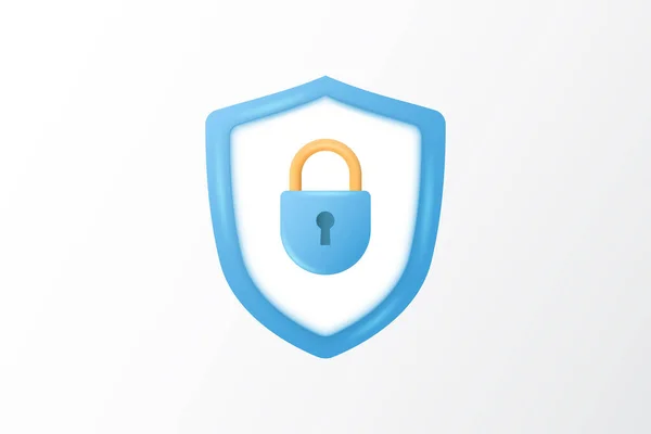 Ikona Štítu Ikonou Zámku Bezpečnostní Data Bezpečnost Šifrování Ochrana Koncepce Royalty Free Stock Vektory