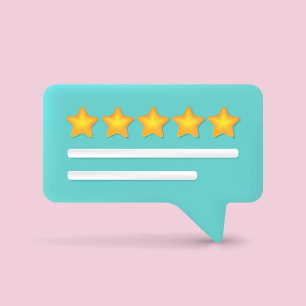 Five Star Feedback Koncepty Hodnocení Zákazníků Recenze Hvězd Vektorové Ilustrace Stock Vektory