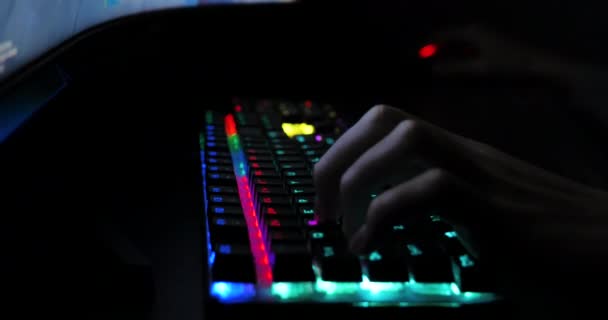 Primo Piano Pro Cyber Sport Gamer Gioco — Video Stock