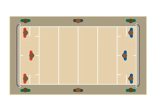 Para Sports Paralympic Goalball Court Marked Positions Isolated White Background — Διανυσματικό Αρχείο