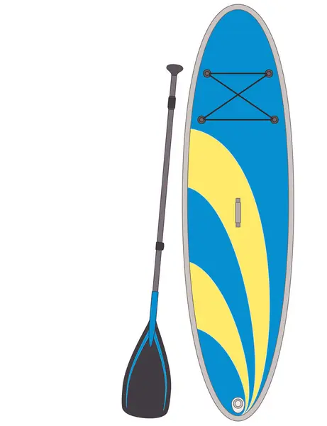 Paddleboarding Paddle Boarding Sup Board Paddle Isolado Sobre Fundo Branco Ilustração De Stock