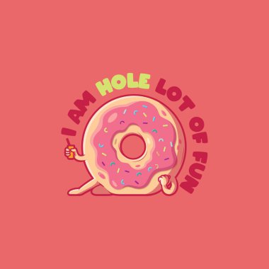 Donut Character in a cool pose vector illustration. Food, sweet, funny design concept.