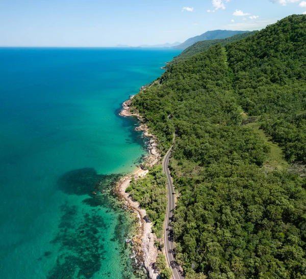 Increíble Autopista Capitán Cook Donde Selva Tropical Encuentra Con Arrecife —  Fotos de Stock