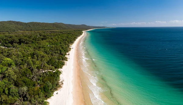 Καθαρή Ηλιόλουστη Παραλία Στο Moreton Island Queensland Αυστραλία — Φωτογραφία Αρχείου