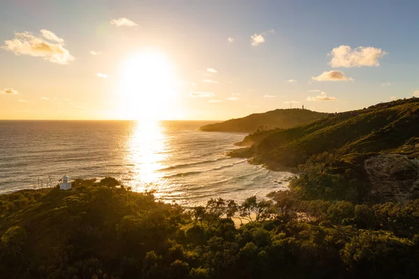 Сонячний Підйом Над Затокою Honeymoon Bay Острові Мортон Квінсленд Австралія — стокове фото