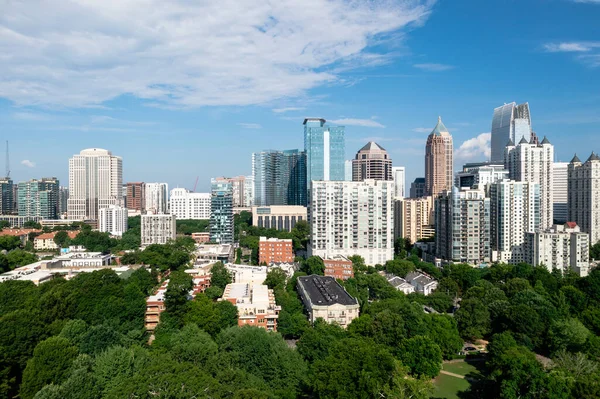 Atlanta Belvárosa Egy Napos Napon Piedmont Park Georgia Usa — Stock Fotó