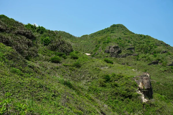Природные Зеленые Горы Долины Пейзаж Живописный Вид Мыс Bitou Bitoujiao — стоковое фото