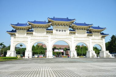 TAIPEI, TAIWAN, 16 Nisan 2023: Ulusal Chiang Kai-shek Anıt Salonu, Taipei, Tayvan