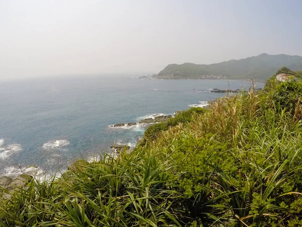 Tájkép Kilátás Bitoujiao Trail Bitou Cape Ruifang Északkeleti Partján Tajvan — Stock Fotó