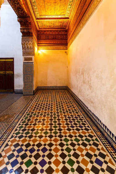 Interior Del Palacio Bahía Marrakech Marruecos Norte África — Foto de Stock