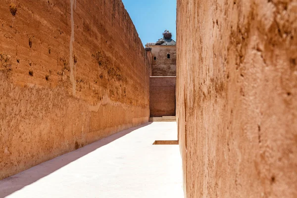 Bauruinen Des Badi Palace Marrakesch Marokko Nordafrika — Stockfoto