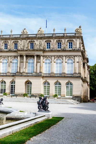 Bohatý Zdobený Exteriér Paláce Herrenchiemsee Bavorsku Německo Evropa — Stock fotografie