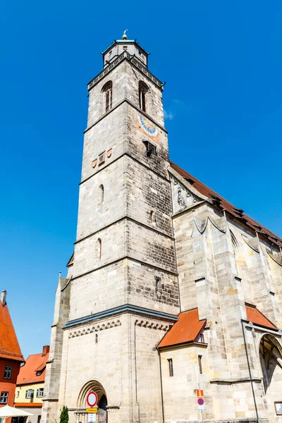 Exteriér Kostela Jiří Gotický Kostel Dinkelsbuhlu Bavorsko Německo Evropa — Stock fotografie