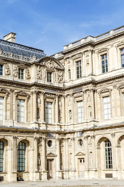 stock image Exterior of the Louvre in Paris, France, Europe