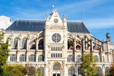 Paris, Fransa ve Avrupa 'daki Saint-Eustache kilisesinin dışı.