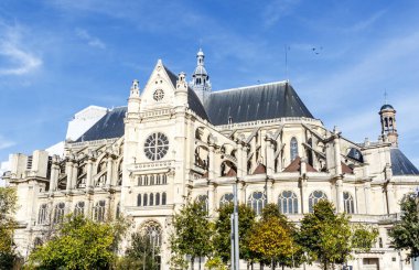Paris, Fransa ve Avrupa 'daki Saint-Eustache kilisesinin dışı.