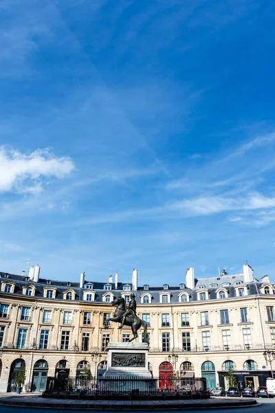 Statua Luigi Xiv Place Des Victoires Parigi Francia Europa — Foto Stock