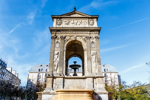 Fontaine Des Innocents Park Miejski Rochelle Paryż Francja Europa — Zdjęcie stockowe