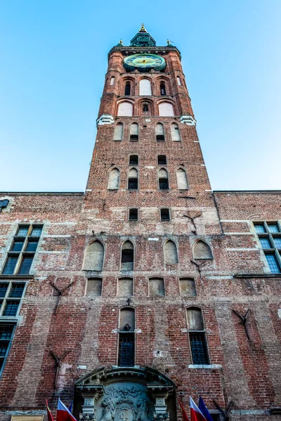 Gebouw Van Het Stadhuis Ratusz Gdansk Polen Europa — Stockfoto