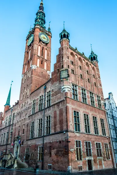 Facade City Hall Ratusz Gdansk Poland Europe — Stock Photo, Image